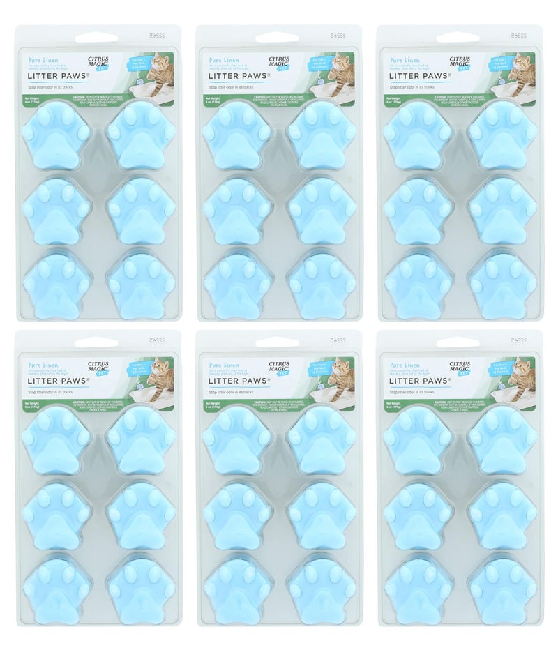 Citrus Magic Pet Odor Control "Paws" For Litter, Fresh Linen, 6-Count, 6 oz (Pack of 6) - Image 1